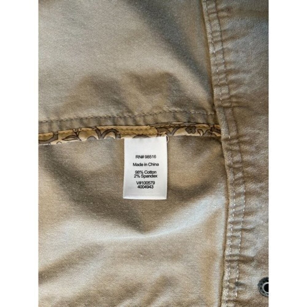 Women's Coldwater Creek Dark Khaki‎ Beige Long Sleeved Zippered Jacket Size 18W - Picture 9 of 12